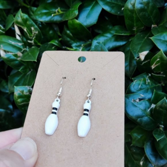 Bowling Pin Earrings - Picture 5 of 6